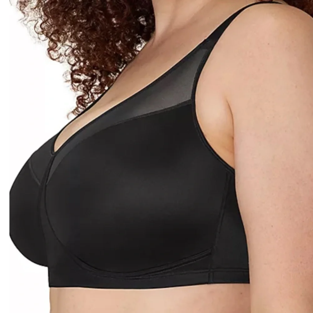 Playtex 18 Hour Smoothing Minimizer Wirefree Bra - Black #4697 Sz 4697